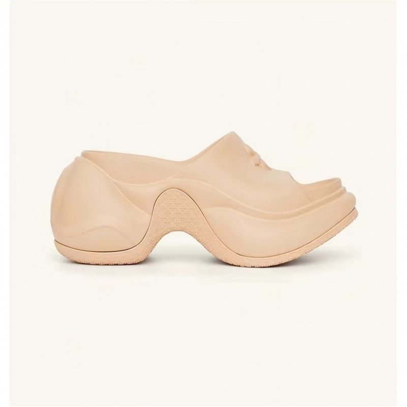 Platform Cross Flower 9Cm Wedge High Heel Slippers 2024 Summer New Casual Internet Celebrity Stepping On Clouds Beach_voghion.com