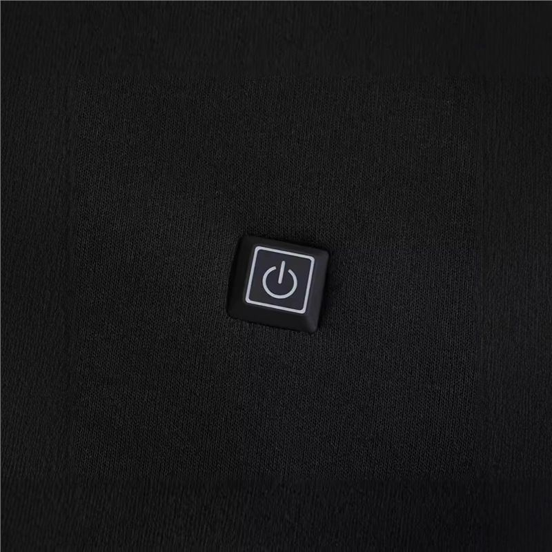 Men's Usb Heated Fleece Hoodie, Thickened Warm Outdoor Casual Wear, Hooded Electric Heating Hoodie_voghion.com