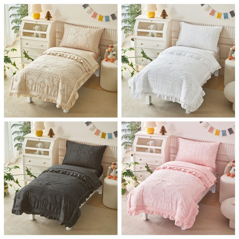 Pembe Erik Çiçeği Nevresim Takımı - Yorgan Kılıfı ve Yastık Kılıflı, Yumuşak Polyester Kapitone Yorgan - Romantik ve Yumuşak Ev Dekorasyonu_voghion.com