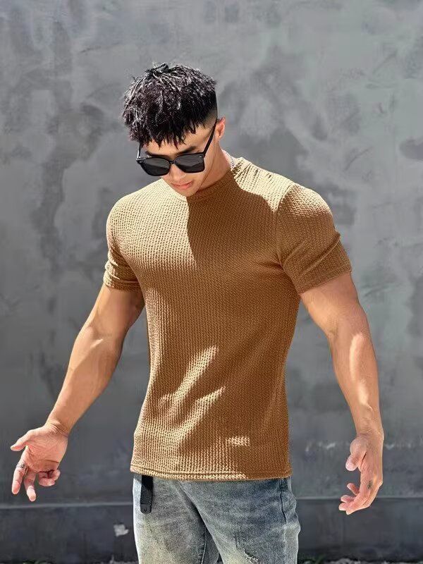 Men's Performance Workout T-Shirt - Quick-Dry Muscle Fit Gym Tee For Running & Basketball (5 Colors, M-3XL)_voghion.com