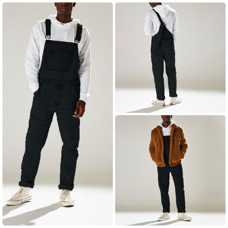 New 2019 Summer Street Trendy Strap Pants High Waist Men's Jeans_voghion.com