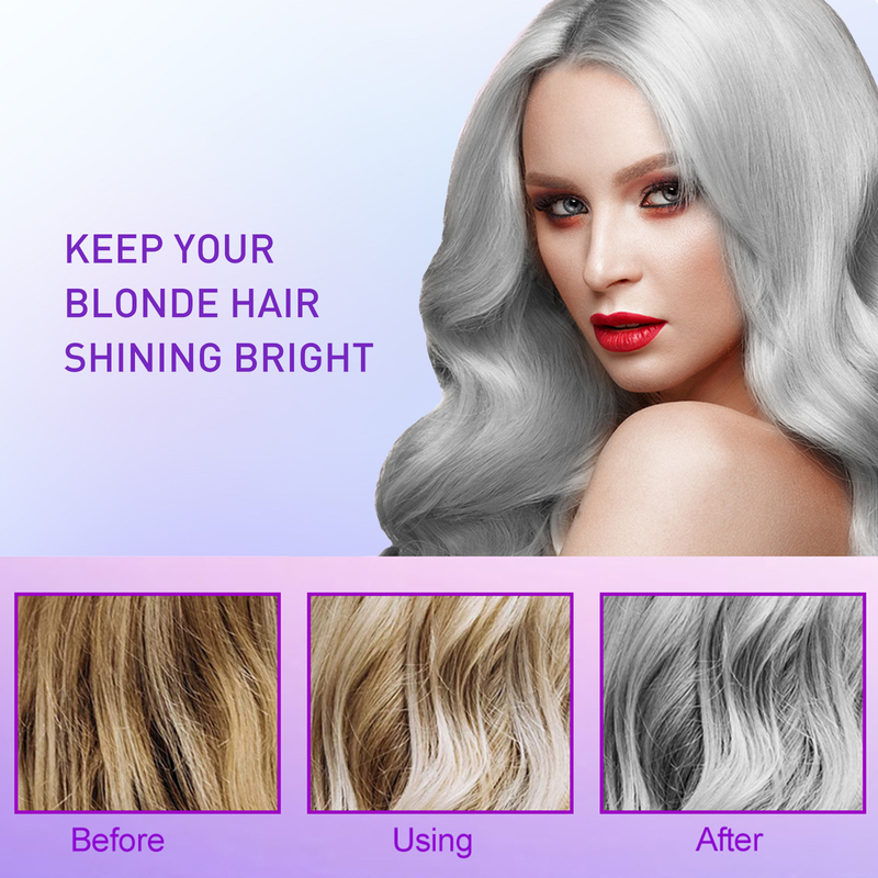 Fading, Yellowing, and Yellowing After Bleaching, Gray Hair Care Lock Fixed Color Shampoo_voghion.com
