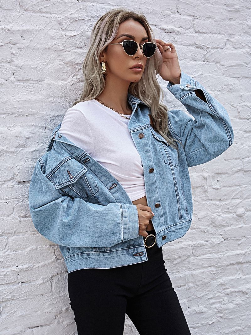 Women's Clothing INS Fashion Commuting Loose Versatile Denim Jacket_voghion.com