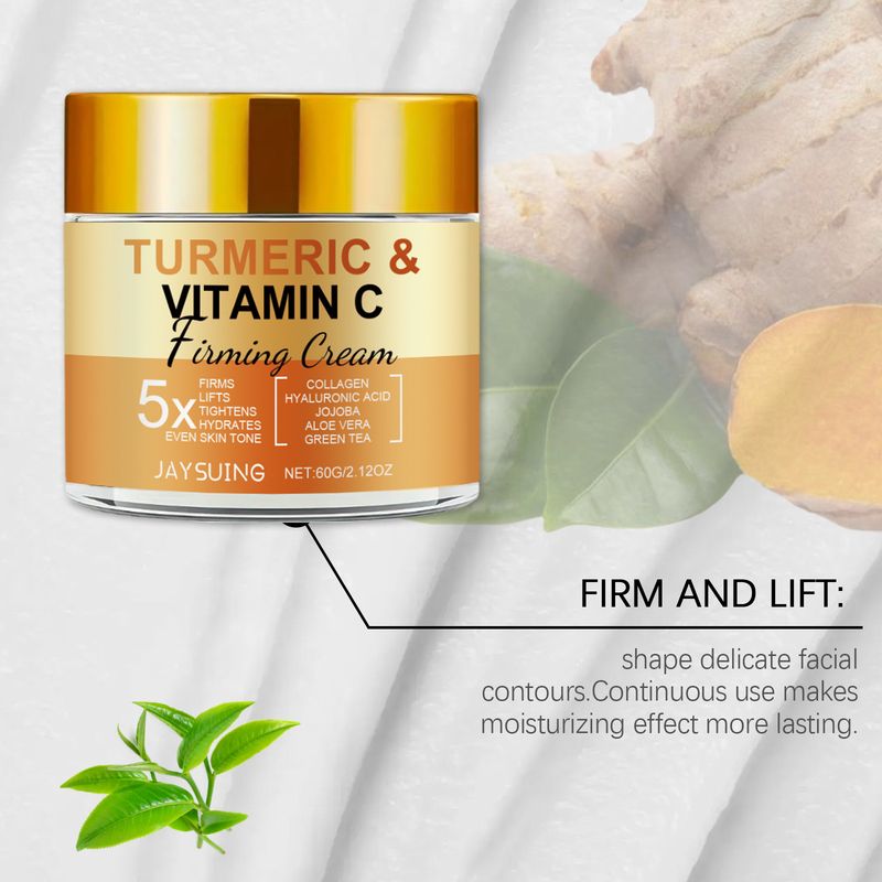 JAYSUING Turmeric Vitamin C Face Cream Gently Cares, Hydrates, Nourishes, Moisturizes, Tightens And Tender Skin_voghion.com