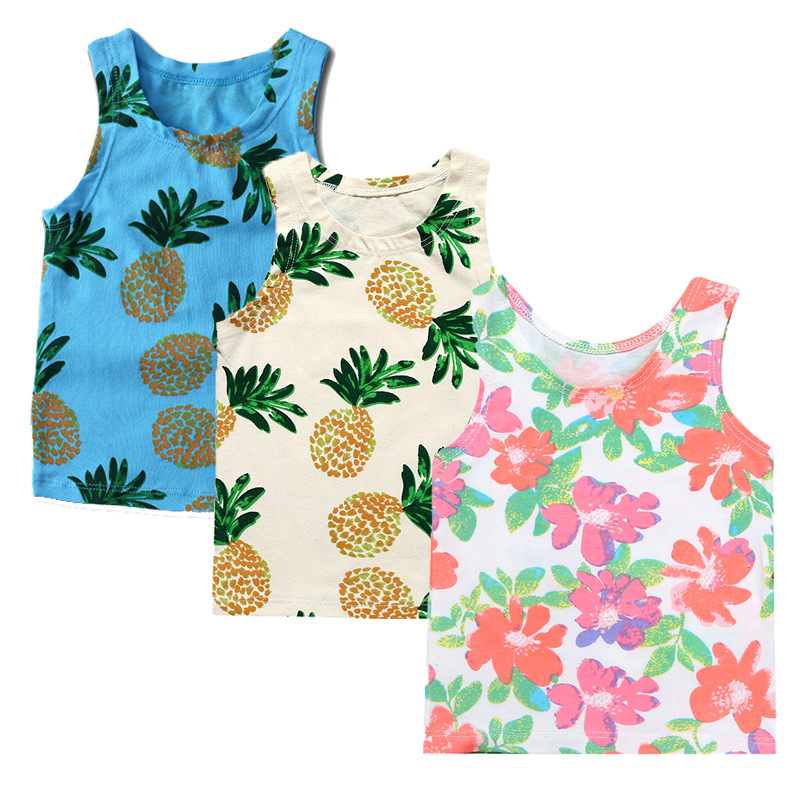 Mother&Kids Baby summer vest cartoon print sleeveless absorbent breathable cotton for boys and girls casual_voghion.com