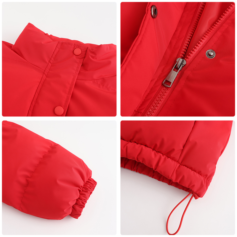 Women's fashion long sleeve high neck warm coat loose casual cotton-padded jacket_voghion.com