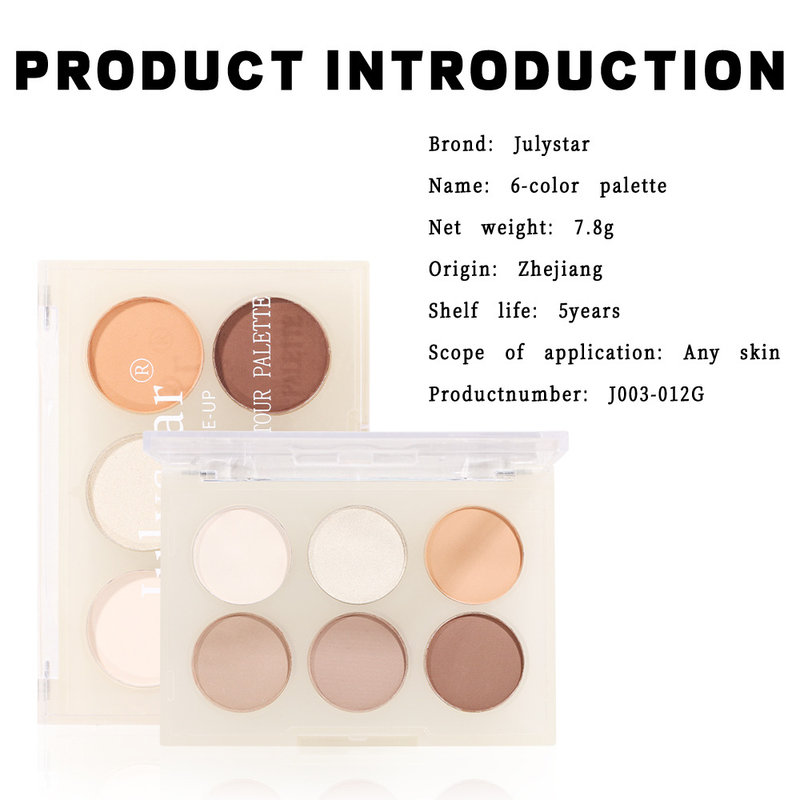 Bronceadores e iluminadores Belleza Maquillaje Rostro Iluminador natural Tridimensional Seis colores Contorno Larga duración Resistente al agua y al sudor_voghion.com