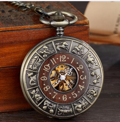 Metal White Polished Double Open Cover Mechanical Glossy Student Gift Commemorative Pocket Watch_voghion.com