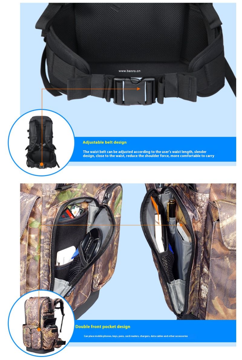 Benro Falcon 800 400 Double Shoulder Slr Professional Camera Bag Rain Cover_voghion.com