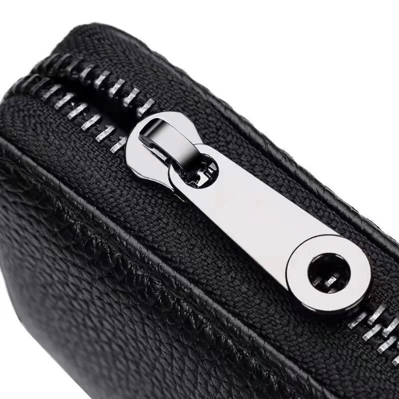 Portatarjetas con 20 retenes, funda para tarjetero de PU para negocios, Banco de crédito, tarjeta de identificación, bolsa para monedas, carteras antidesmagnetización_voghion.com