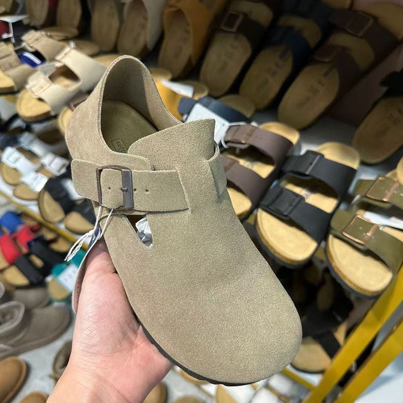 Clogs Slip-On Loafers Lazy Soft Sole Genuine Leather Full Coverage New Shoes Unisex New Trendy Style_voghion.com