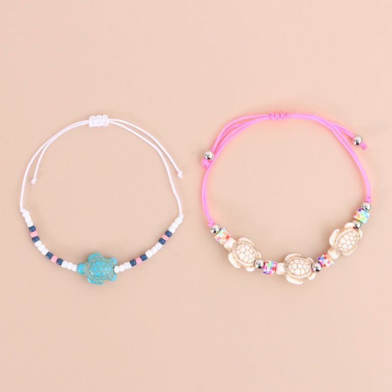 Casual Bohemian Tortoise Starfish Turquoise Rope Wholesale Bracelets_voghion.com