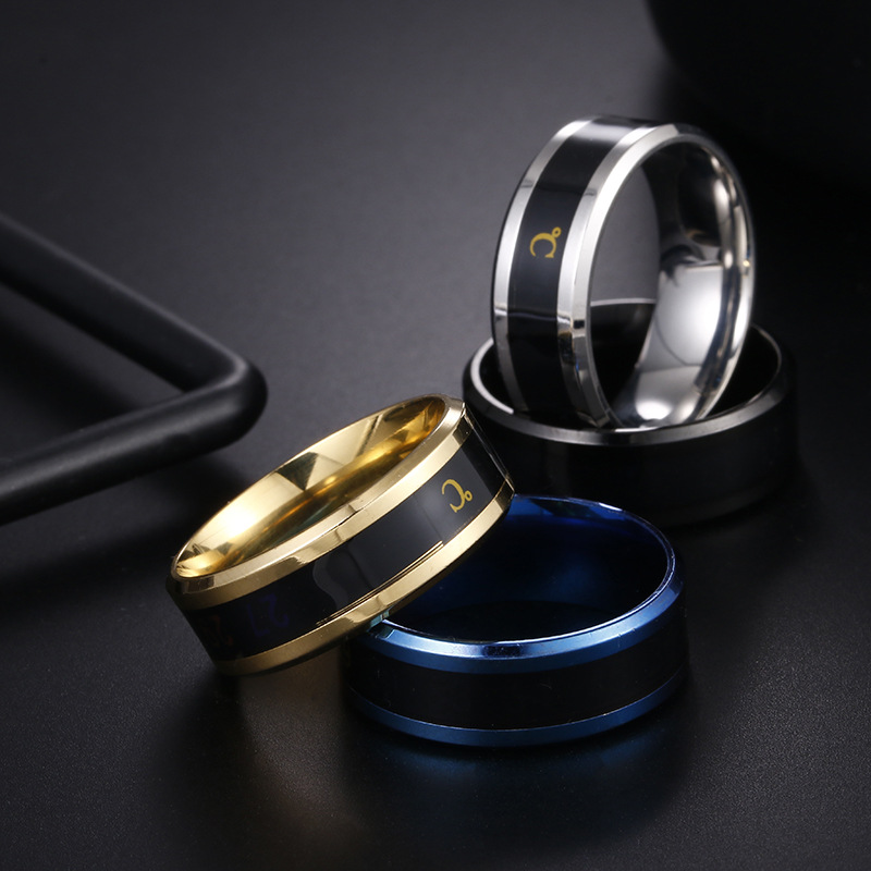 Ready Stock Ring Titanium Steel Mood Emotion Feeling Intelligent Temperature Sensitive Rings for Women Men Waterproof Jewelry_voghion.com