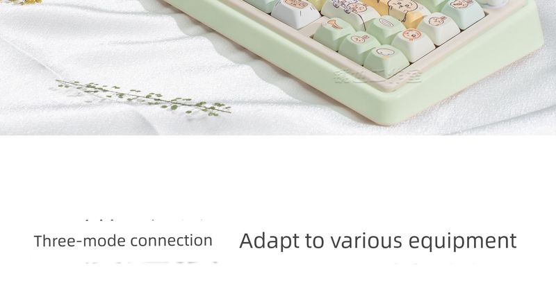 Omo65 Three-Mode Wireless RGB Bluetooth Nical Keyboard Office Mahjong Sound Hot Plug Gasket Customized Kit_voghion.com