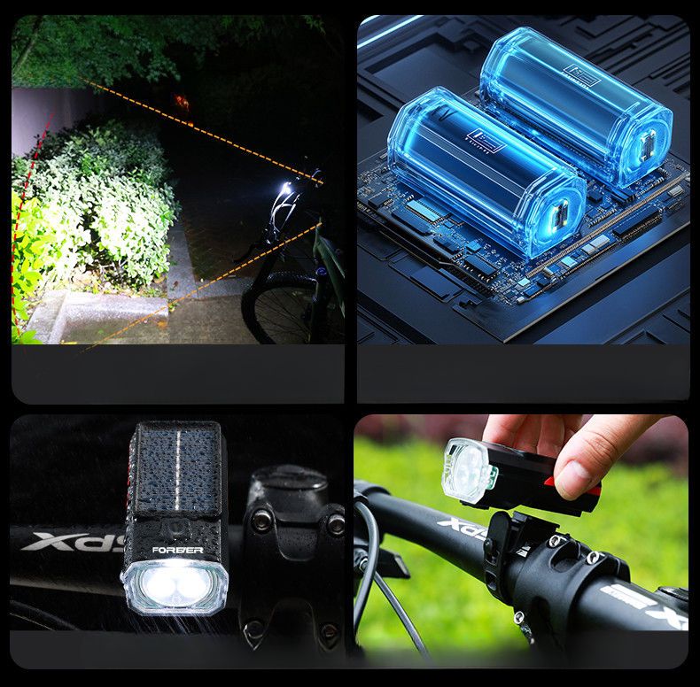 Torcia solare ad alta luminosità per bicicletta, luce anteriore ricaricabile, attrezzatura per ciclismo da montagna_voghion.com