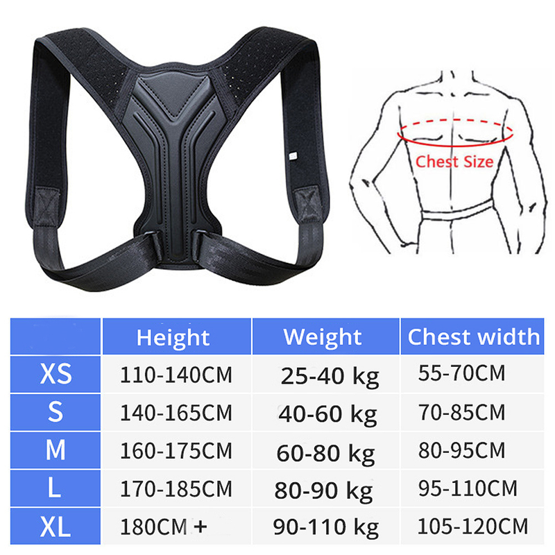 Posture Corrector Back Corset Clavicle Spine Posture Correction Adjustable Belt Pain Relief Traine Spine P_voghion.com
