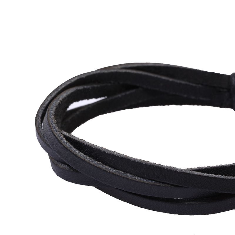 Minimalist Handwoven For Men Genuine Leather Shell Bead Three-Piece Bracelet Set_voghion.com
