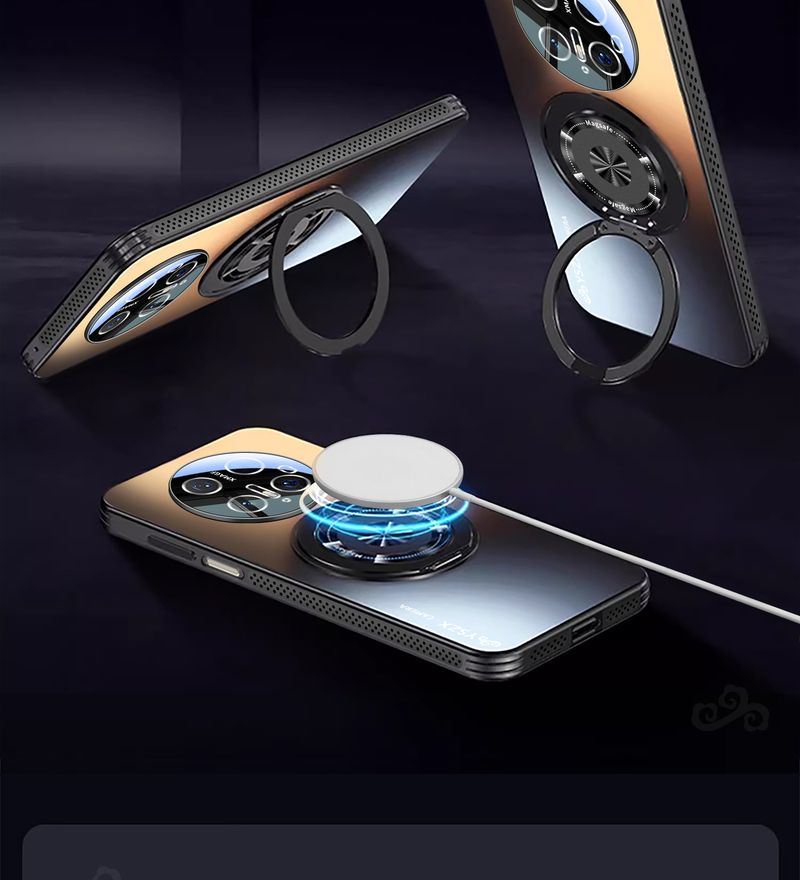 Huawei Mate70Pro+ Mate60RS Magnetic Phone Case With 360 Rotating Stand Anti-Scratch Matte Cover Shockproof_voghion.com