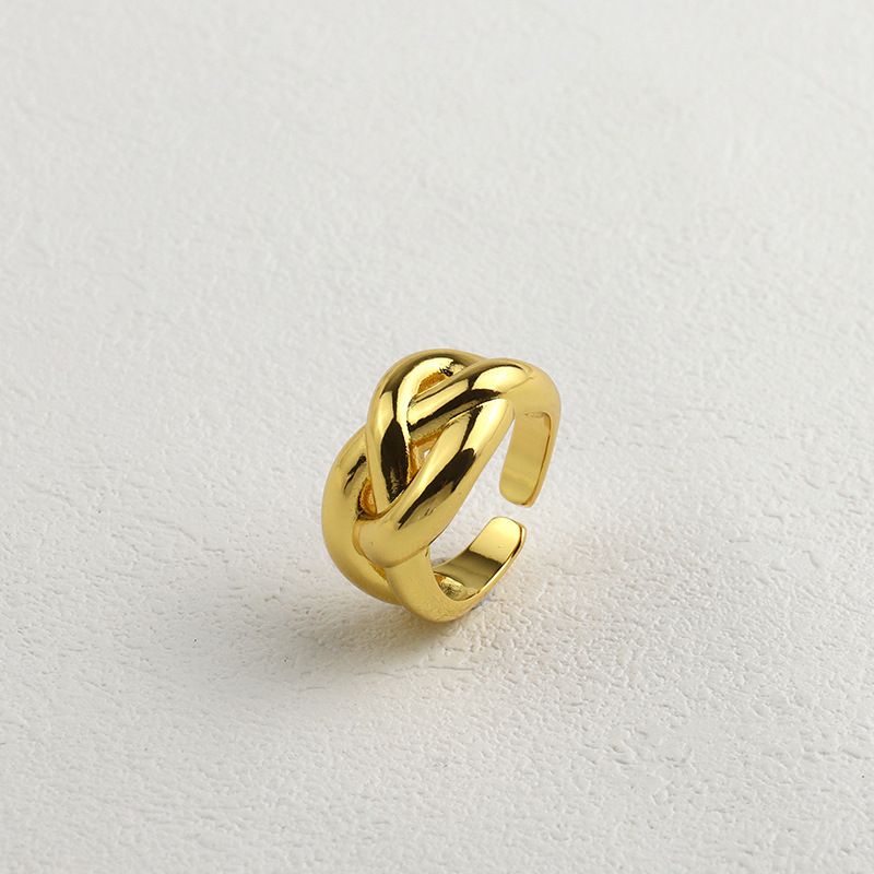 winding cross ring female design sense hip hop advanced retro open index finger ring net celebrity same style_voghion.com