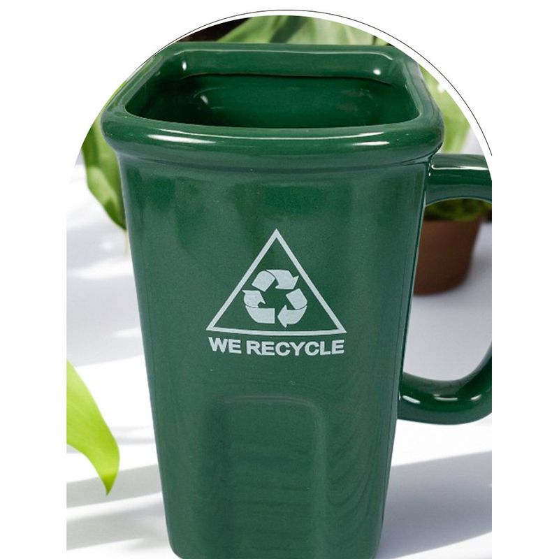 Tricky Mülleimer, kreativer Keramik-Büro-Schreibtisch-Aufbewahrungs-Stifthalter, große Kapazität, Becher, hochtemperaturbeständiges Wasser_voghion.com