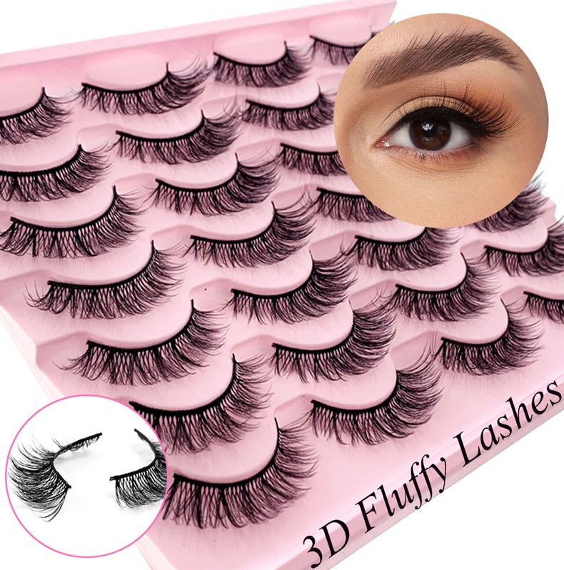 14 Pairs of Shaggy and messy false eyelashes Curl thick lashes_voghion.com