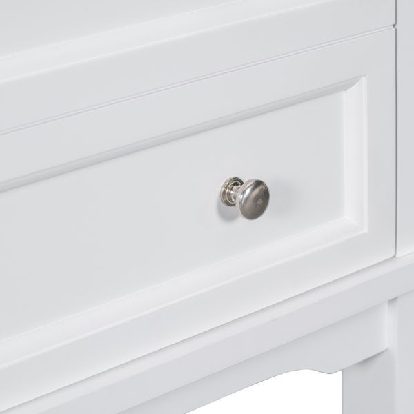 24' Bathroom Vanity Without Sink, Base Only, Solid Wood Frame, Bathroom Storage Cabinet With Drawer And Open Shelf_voghion.com