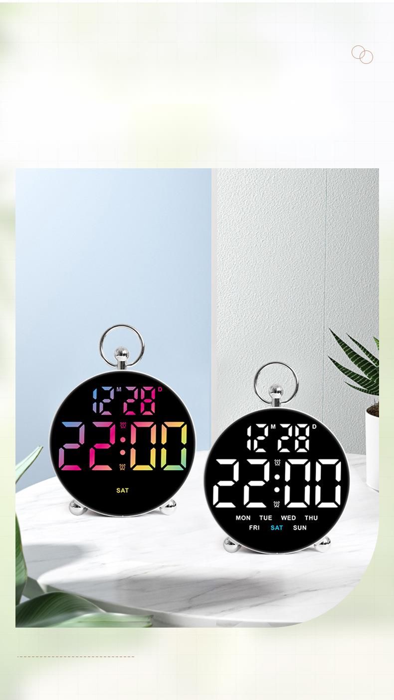 Nuova sveglia digitale da tavolo con spina plug-in, elettronica multifunzionale e creativa per studenti a LED 8029_voghion.com