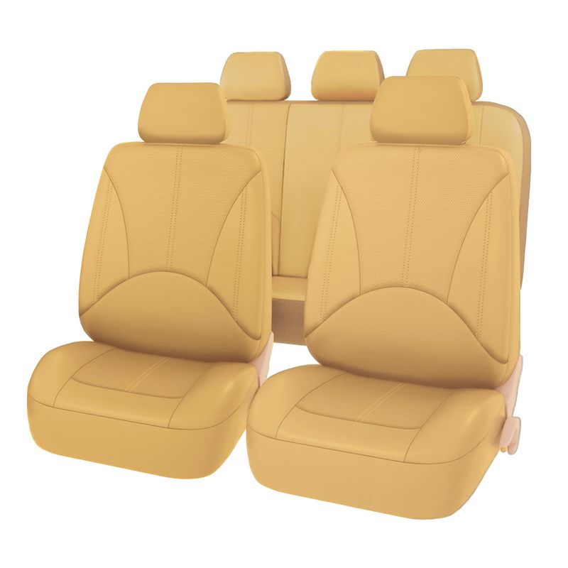 General Autositz 9-teilig PU-Leder Auto Vier Jahreszeiten General Sitzkissenbezug_voghion.com