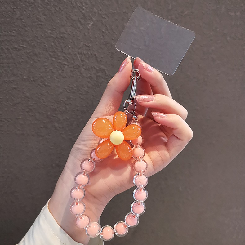 Macaron Color Mobile Phone Lanyard Wrist Strap Women's Hand-held Chain Short Anti-lost Cell Phone Case Cute Lanyard Key Pendant_voghion.com