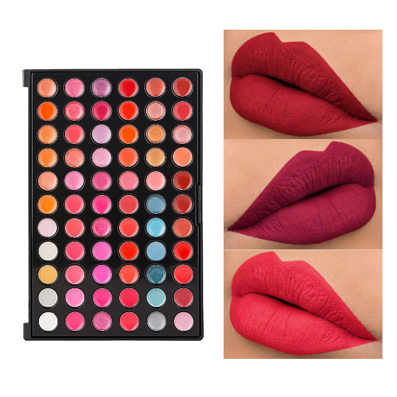 Colors 66 Beauty Make Up Lipsticks Lip Gloss Moisturizer Shimmer Lipstick Palette Maquiagem Moisturizer Lip Gloss stick_voghion.com