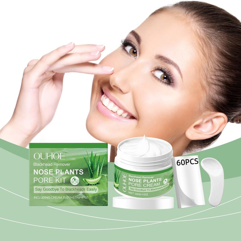 OUHOE Blackhead Nose Mask Set Gently Cleanses Blackheads And Tightenes Pores With A Nose Mask_voghion.com