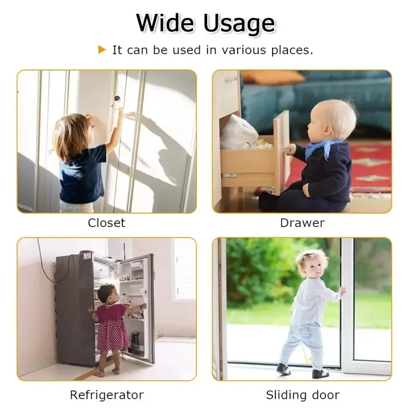 1PCS Baby Safety Refrigerator Lock With Keys or Coded Lock Infant Security Cabinet Locks Sliding Closet Door Locks_voghion.com