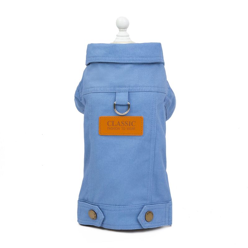 Haustier Herbst und Winter neue Teddy Hund Haustier Kleidung, Anzug, 19 farbige Denim Kleidung_voghion.com