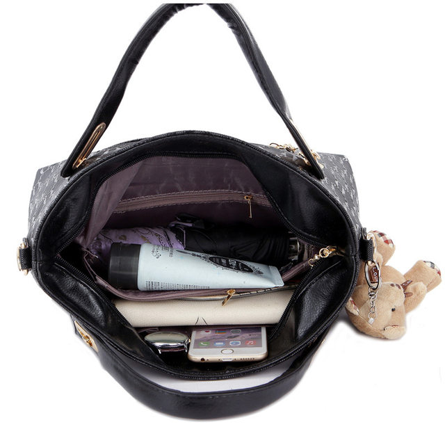 4 pezzi/set set di borse da donna elegante borsa a tracolla in pelle PU moda borse da donna con pochette a tracolla in tinta unita selvaggia_voghion.com