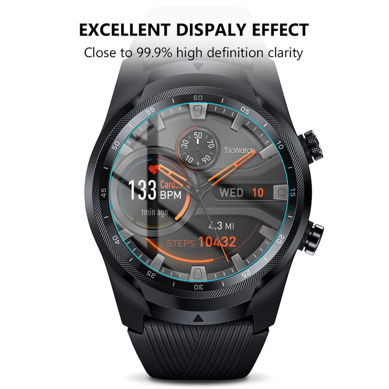3 Pack Screen Protector Film Protective Cover For TicWatch E S C2 E2 S2 Pro Ultra Thin Tempered Glass S Screen Protector_voghion.com