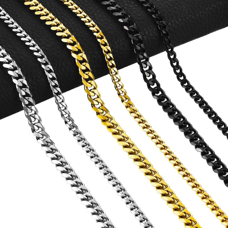 2025 Nieuwe aankomsten Roestvrijstalen kettingschakel Cubaanse stoeprandketting op nekkraag voor mannen Vrouwen Choker Punk Rock Boy Sieraden Accessoires DIY_voghion.com