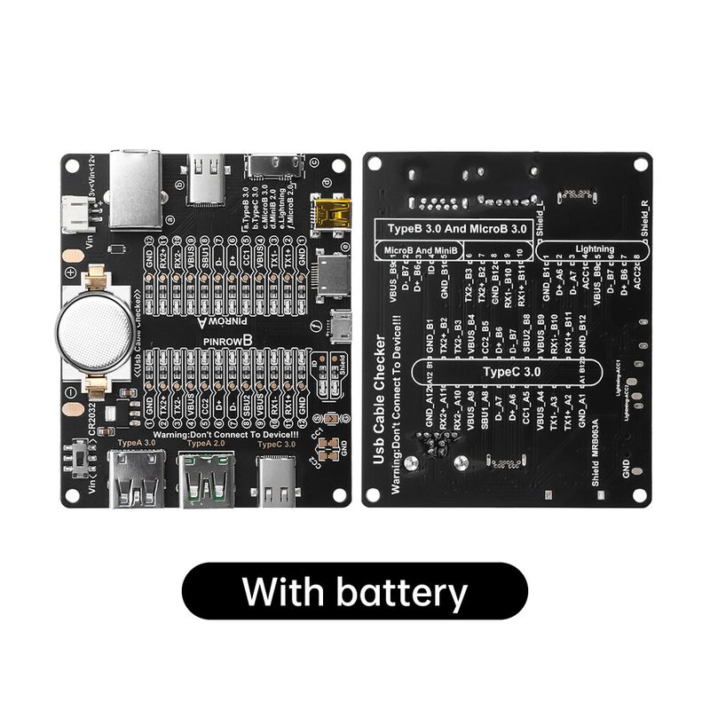Carte de test de ligne de données de câble USB Vérificateur de câble USB Carte de test de charge de fil de données_voghion.com