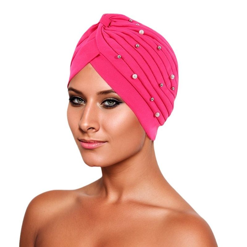 Muslim hat Turban cap pleats nail bead pleats simple watermelon cap_voghion.com