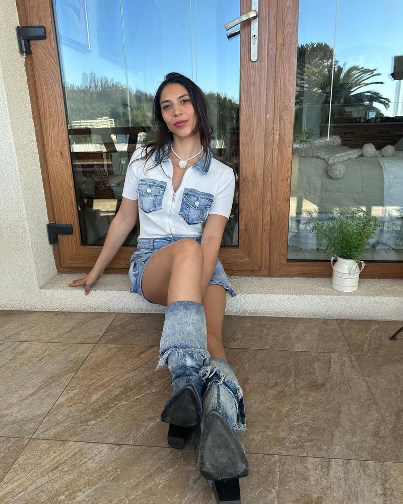Abito in denim aderente sexy con tasca e cerniera a maniche corte, da donna_voghion.com