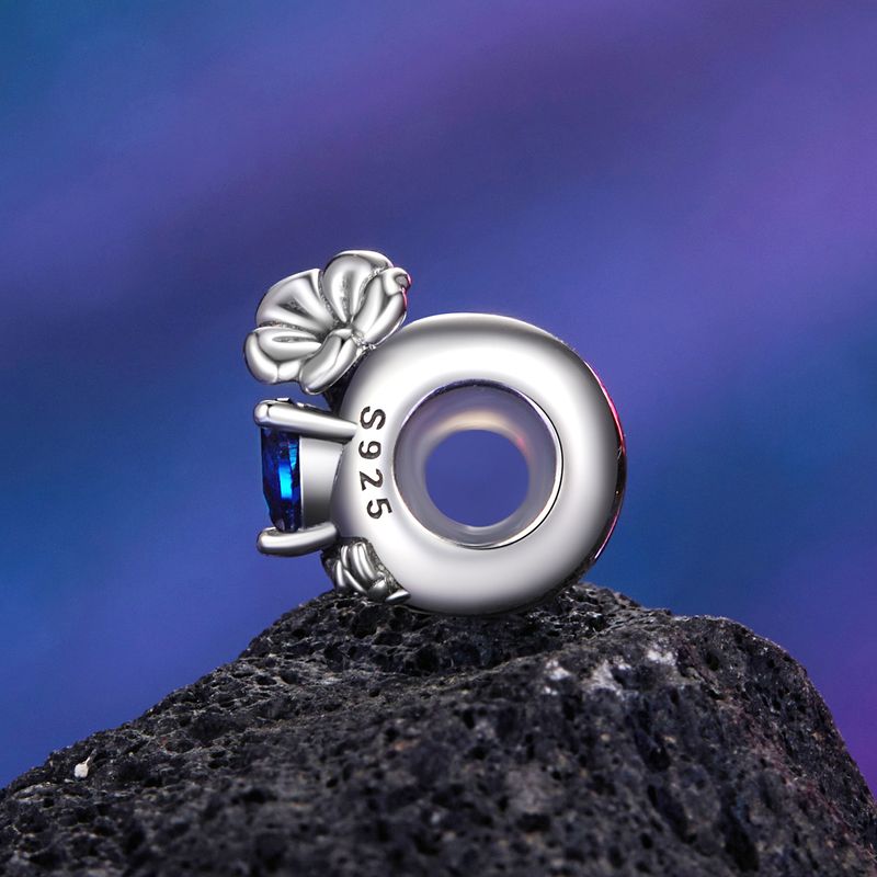 Breloque en argent sterling avec douze pierres de naissance - Breloque Morning Glory_voghion.com