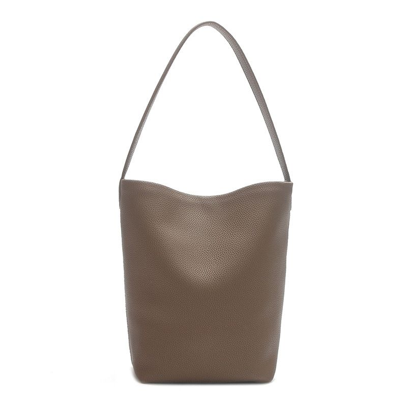 Borsa a tracolla TR morbida in pelle per donna, 2024, nuova, in vera pelle, con motivo litchi, tracolla singola, grande capacità, secchiello per laptop_voghion.com