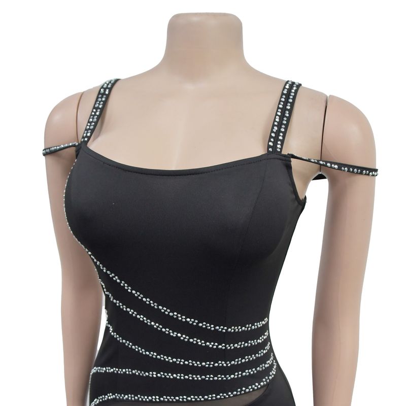 Women’s Mesh Diamond-Pattern Dress – Sexy & Breathable Summer Bodycon Fit_voghion.com