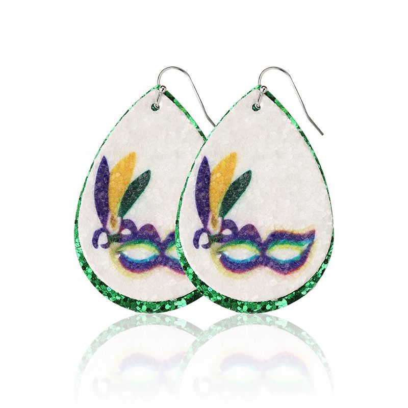 pendientes de pelota, pendientes de rugby, pendientes de pelota con purpurina y lentejuelas, pendientes de cuero de colores_voghion.com