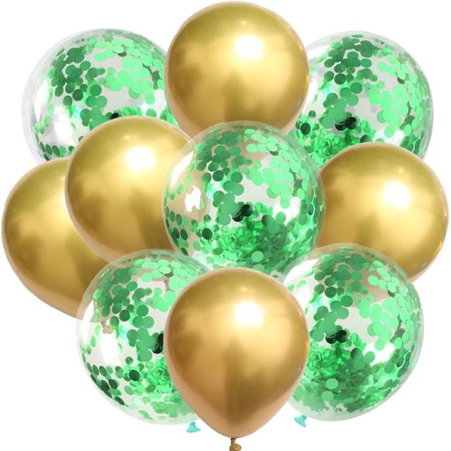 10 buc baloane îngroșate cu paiete metalice din latex de 12 inch, confetti, decorațiuni pentru petreceri de ziua de naștere_voghion.com