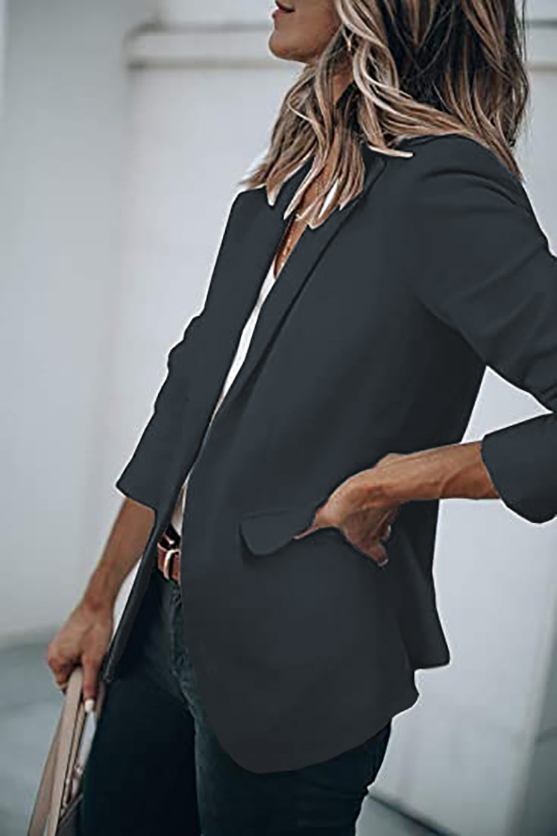 Giacca autunno nuovo temperamento da donna a maniche lunghe con colletto monopetto_voghion.com