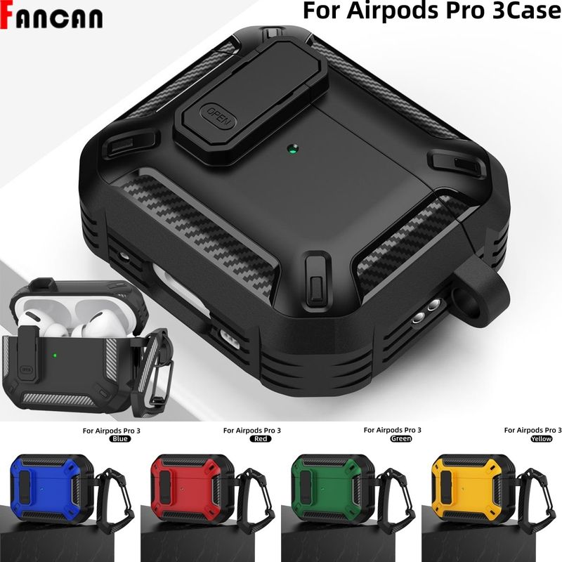 Earphone Secure Lock Cover Accessories With Cleaner Kit Protective Hard Armor For AirPods Pro 3 Case_voghion.com