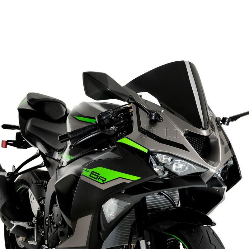 Para-brisa para motocicleta Kawasaki NINJA ZX6R ZX-6R ZX 6R Ninja 2024 2025 Defletor de vento com bolha dupla_voghion.com