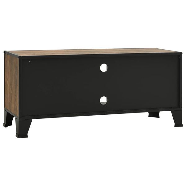 TV Stand Rustic Brown 41.3'x14.2'x18.5' Metal And MDF_voghion.com