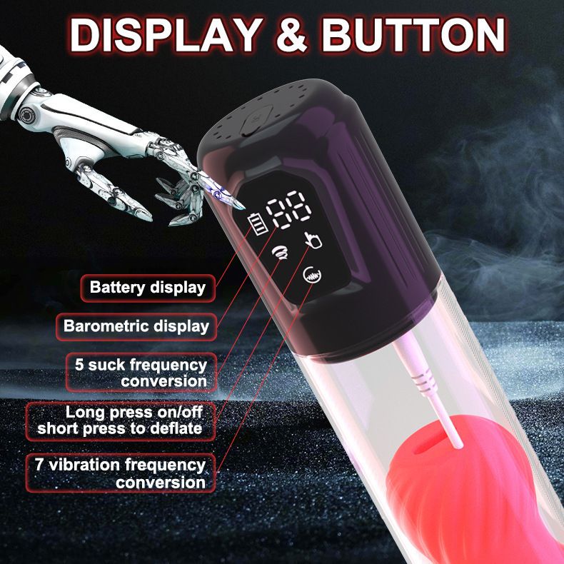 Negative Pressure Penis Pump Trainer Vibration Sucking Electric Mouth Aircraft Cup Male Masturbator Device_voghion.com