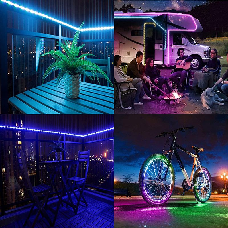 Tira de luces LED RGB de 5 V a batería - SMD 3535 con control remoto IR, 16 modos de cambio de color para retroiluminación de TV y decoración DIY (certificación CE)_voghion.com
